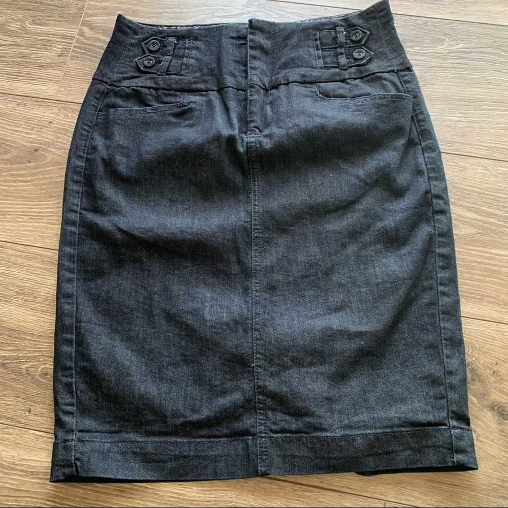 Denim Pencil Skirt Size Small; measurements upon request